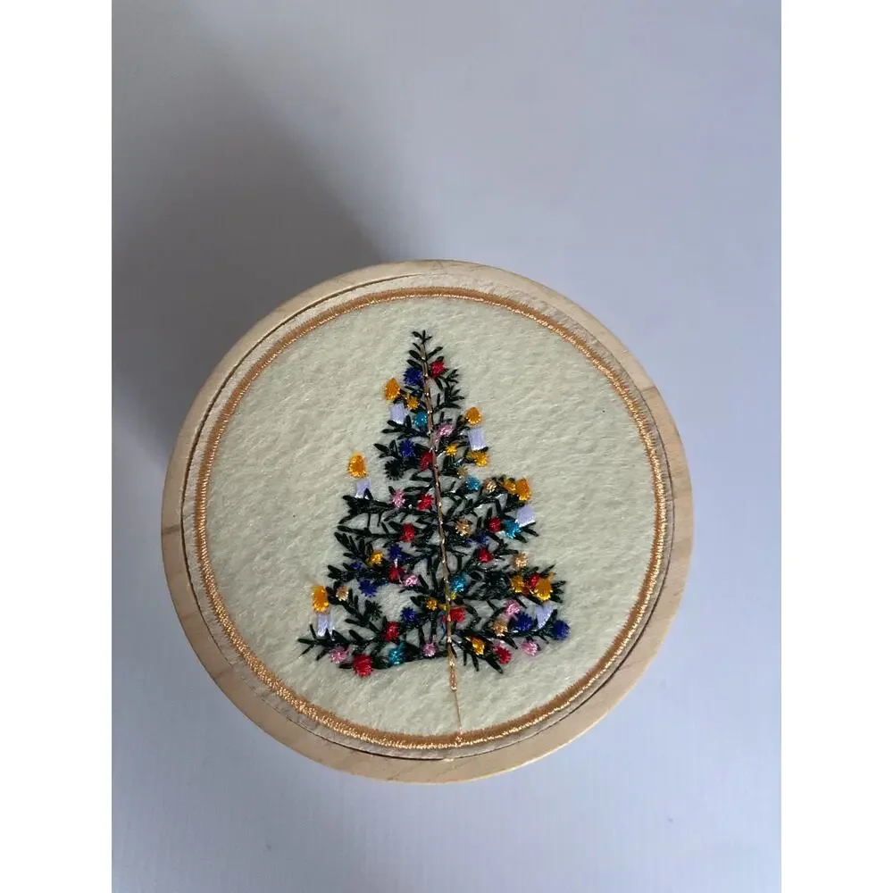 Kirkland’s Home Cookie Candle Warm Sugar 15 oz Nutcracker Jar w/ Embroidered Lid